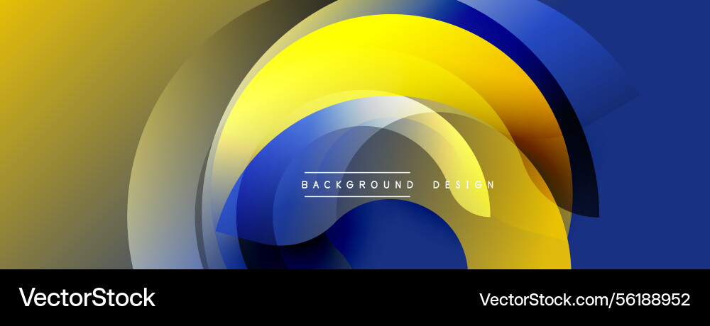 Abstract design featuring overlapping circles Vector Image