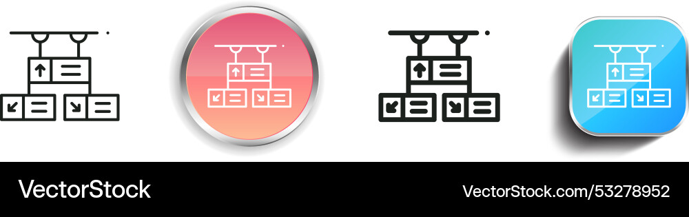 Departure icon thin linear regular and button vector image