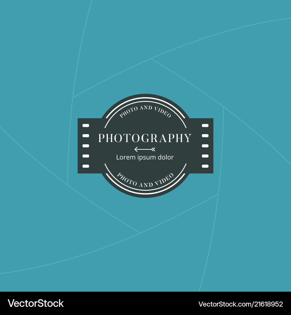 Foto- und Filmabzeichen oder Etikettendesign Foto- und Filmabzeichen oder Etikettendesign vektorbild