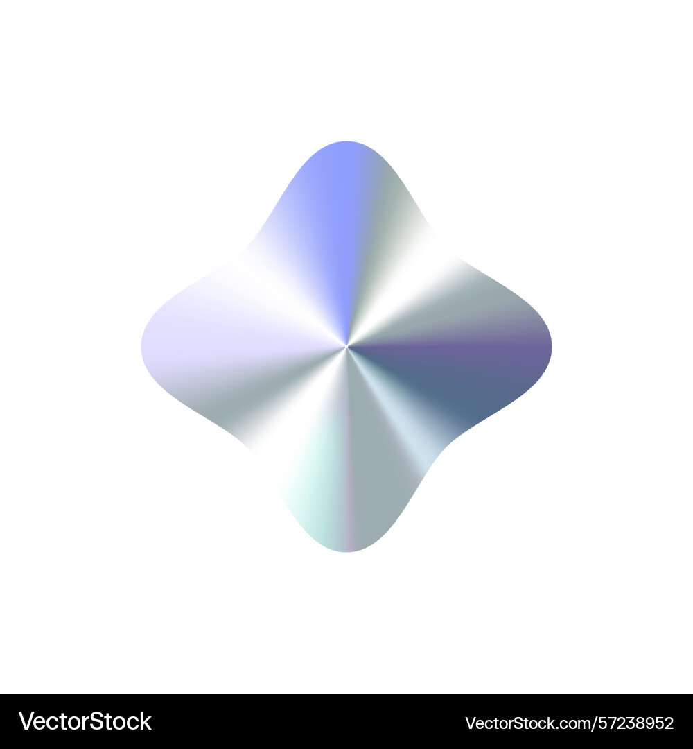 Glossy chrome gradient blob diamond shape for sale Glossy chrome gradient blob diamond shape for sale vector image