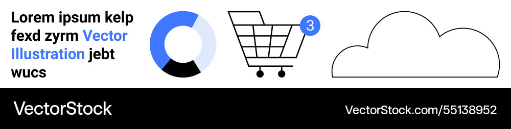 Minimalistic shopping cart with notification Minimalistic shopping cart with notification vector image