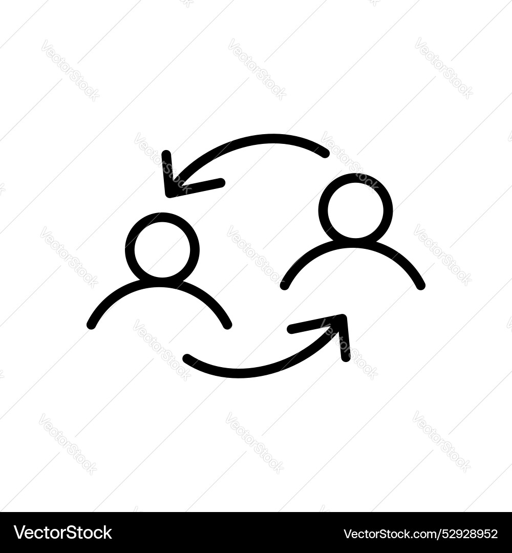 Personnel change icon Royalty Free Vector Image