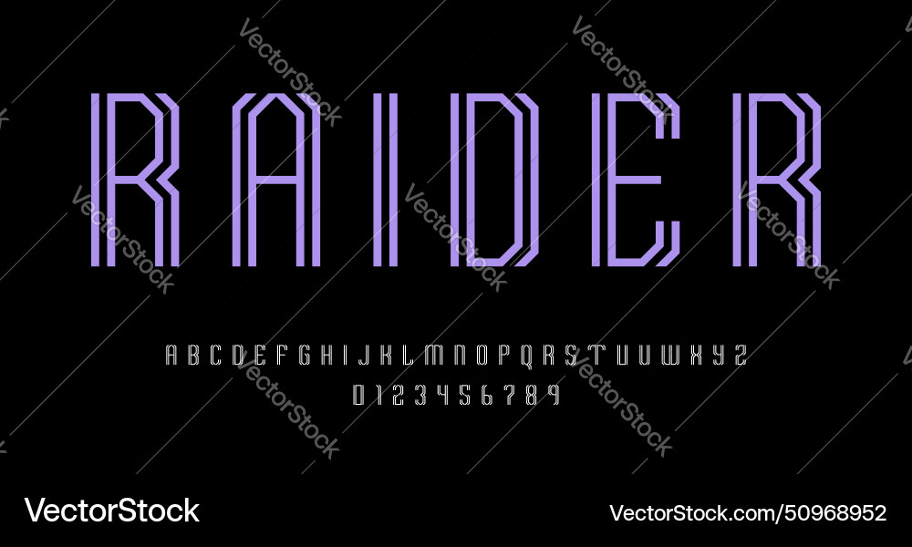 Set of alphabets font letters and numbers Set of alphabets font letters and numbers vector image