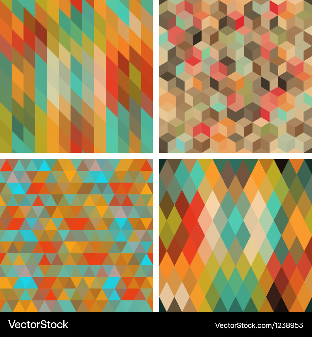Geometric Abstract Pattern Set vector image