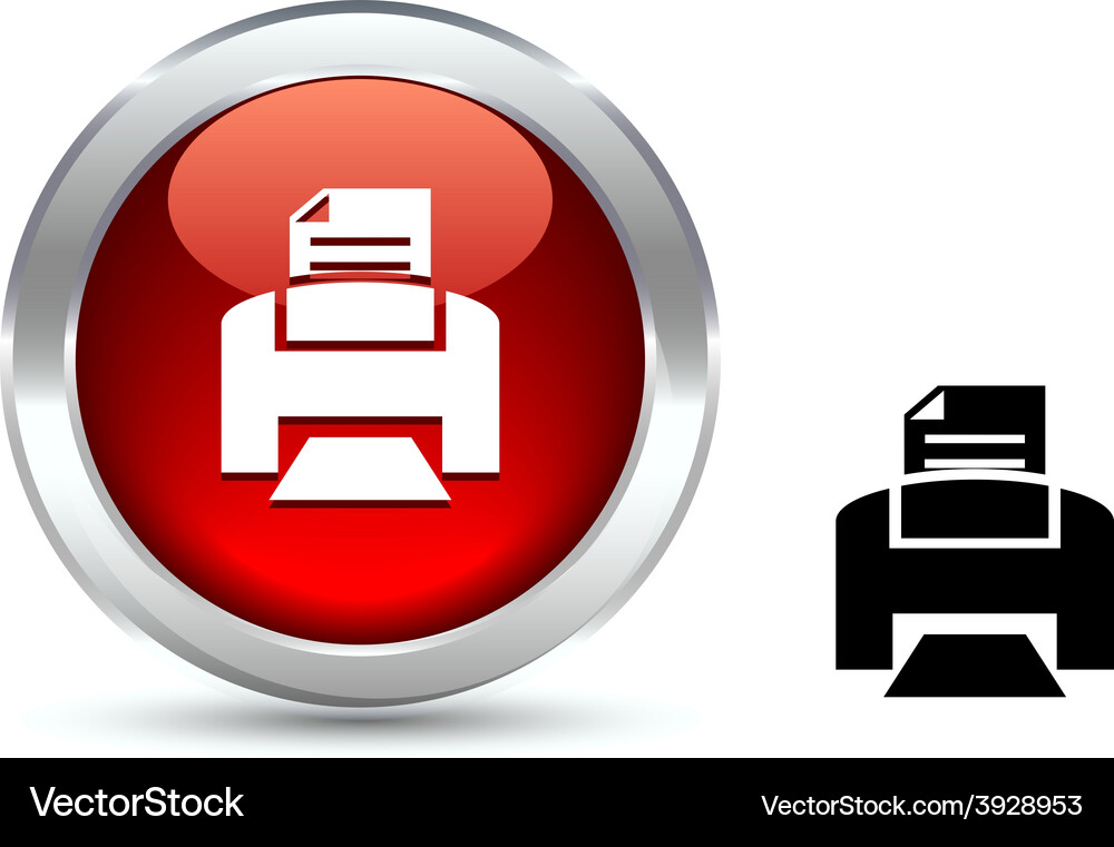 Print button Vector Image
