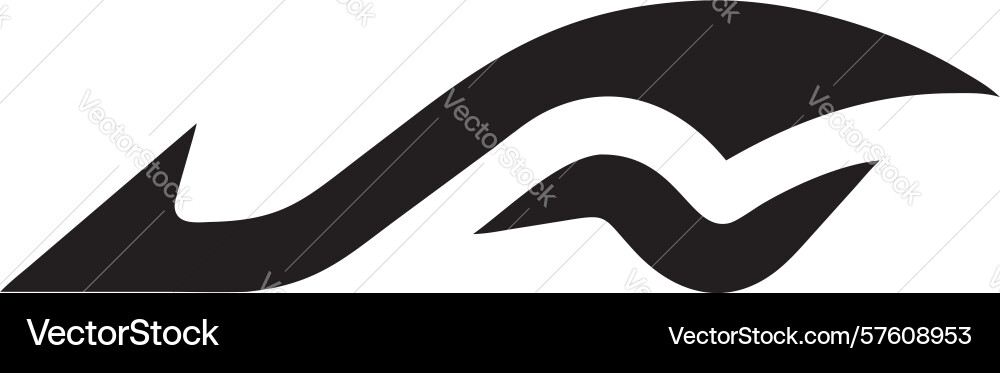 Sharp abstract blade wave swift powerful motion vector image