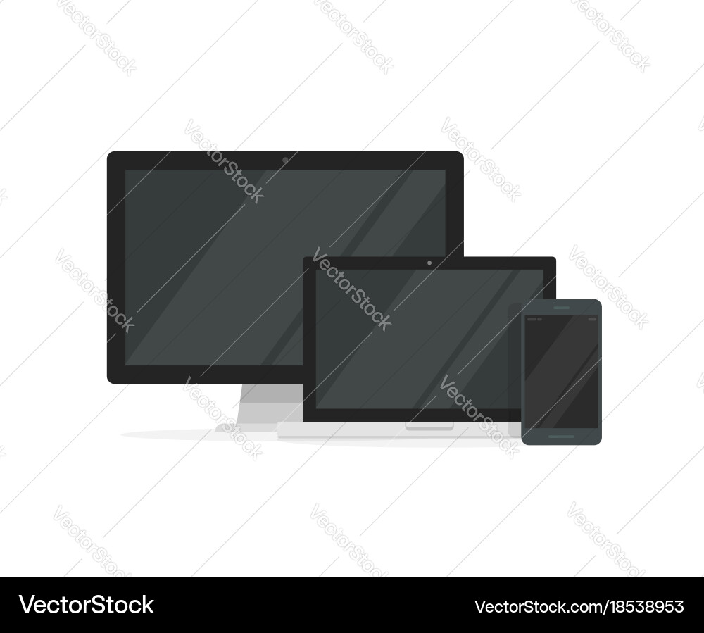 Smart Devices Display vector image