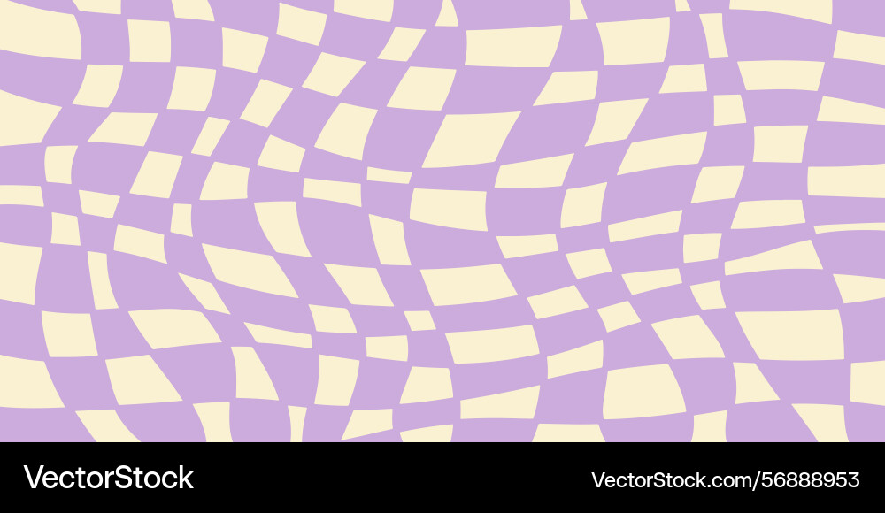 Twisted distorted checkered retro groovy pattern Twisted distorted checkered retro groovy pattern vector image