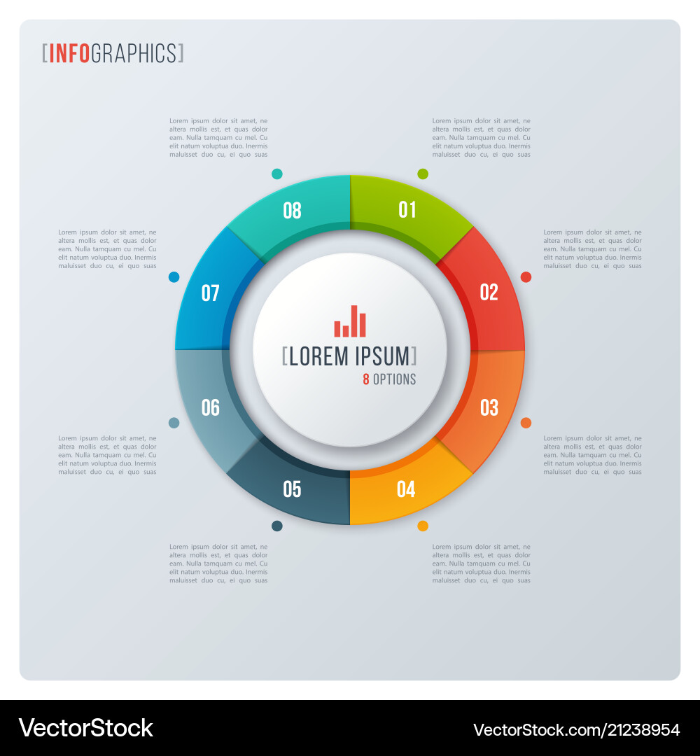 Donut Chart Infographic - Data Visualization vector image