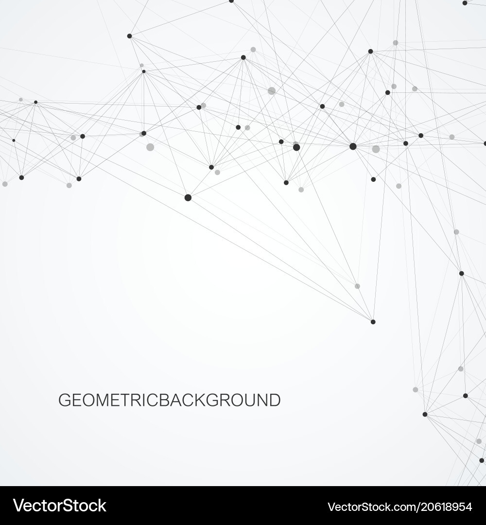 Geometric Data Network vector image