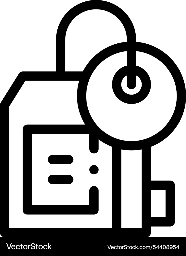 Key icon thin linear style design isolated Key icon thin linear style design isolated vector image