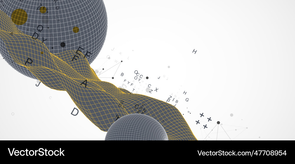 Sphere theme with connected lines in technology Sphere theme with connected lines in technology vector image