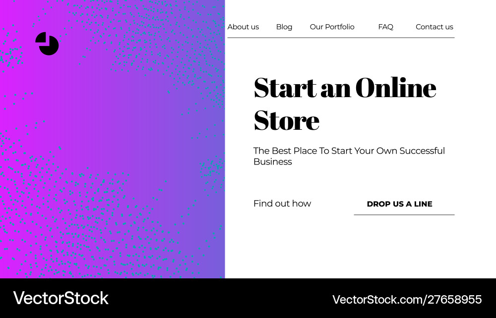 Abstract colorful gradient landing page template Abstract colorful gradient landing page template vector image