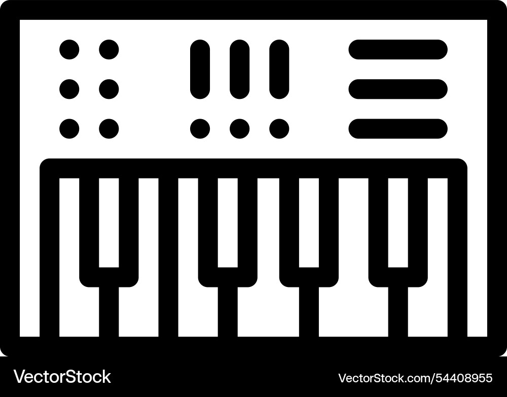 Keyboard icon thin linear style design isolated Keyboard icon thin linear style design isolated vector image