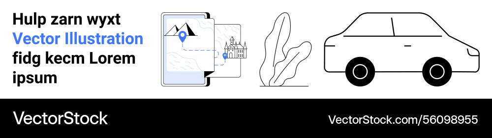 Mobile map navigation with geolocation pin Vector Image