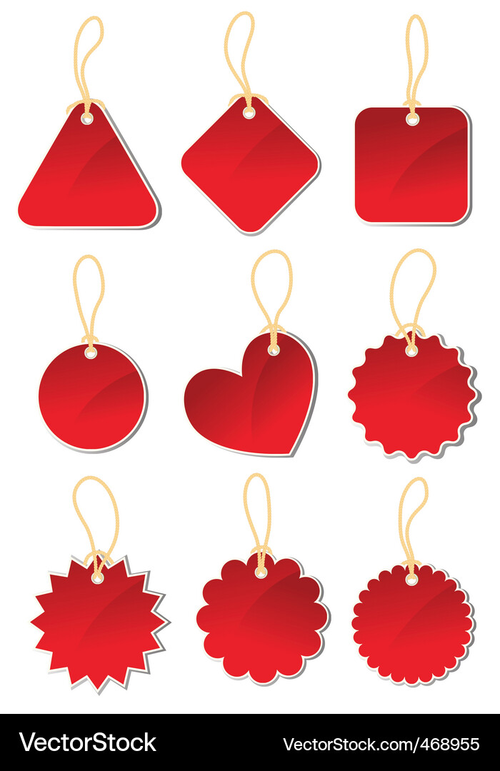 Set of labels shapes Vector Image