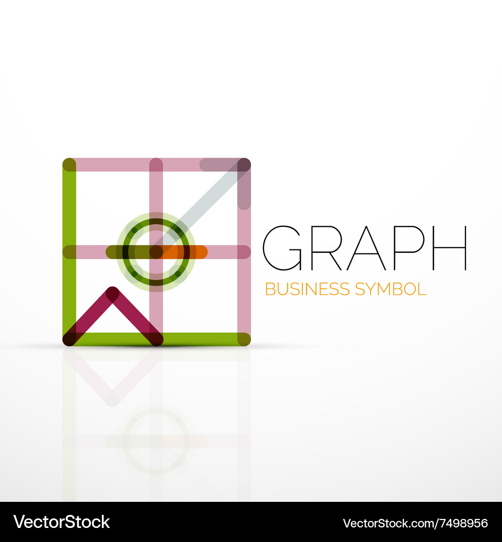 Abstract logo idea linear chart or graph Vector Image