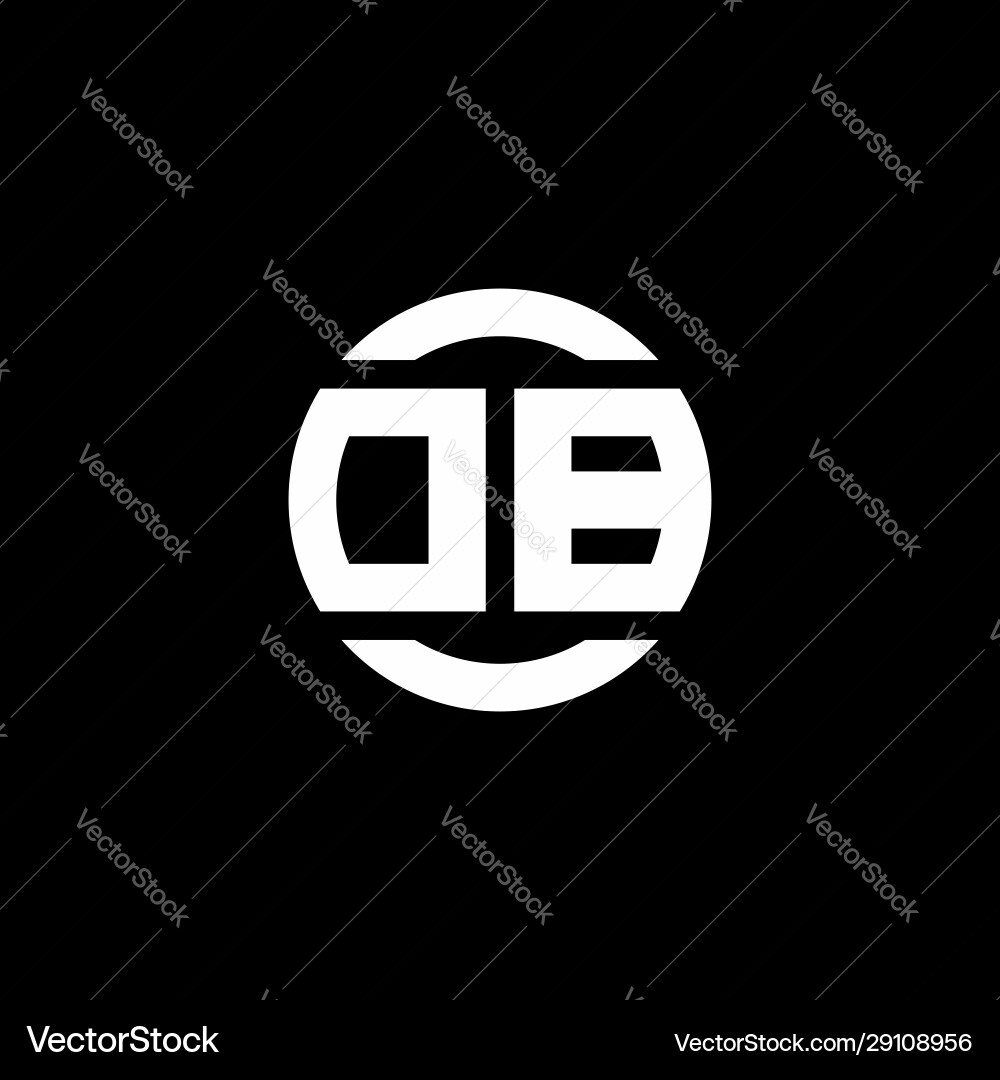 Db logo monogram isolated on circle element Db logo monogram isolated on circle element Vector Image