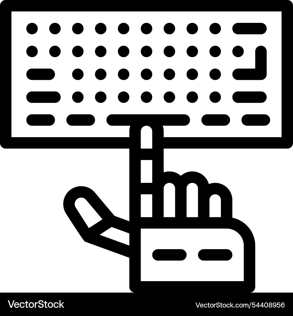 Keyboard icon thin linear style design isolated Keyboard icon thin linear style design isolated vector image