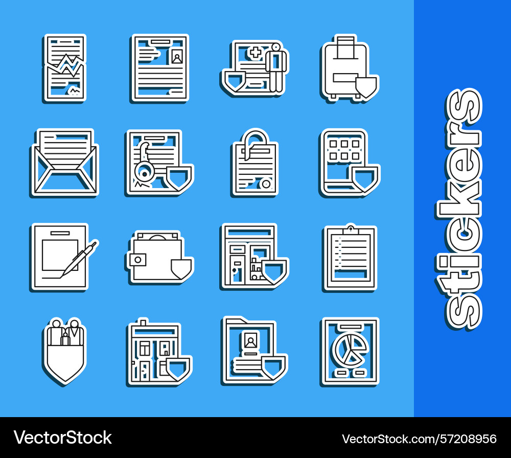 Set line document with graph chart clipboard Set line document with graph chart clipboard vector image