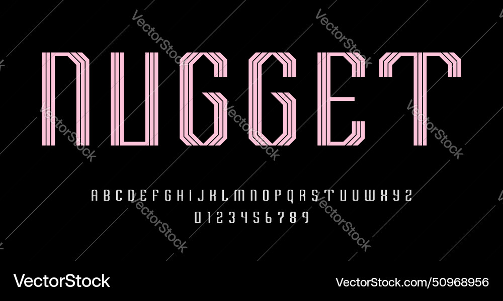 Set of alphabets font letters and numbers Set of alphabets font letters and numbers vector image