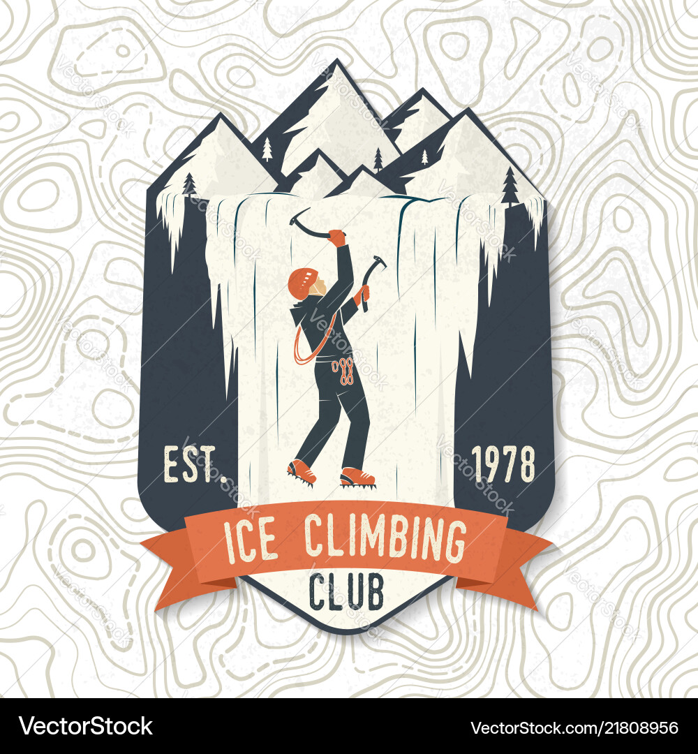 Vintage typography design with climber Vintage typography design with climber vector image