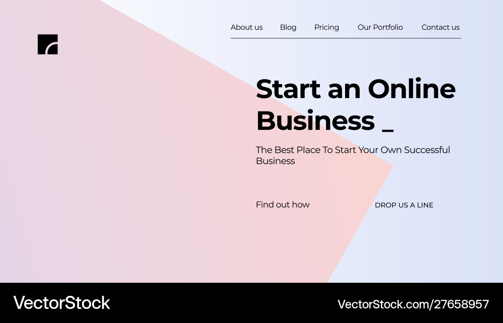 Abstract colorful gradient landing page template Abstract colorful gradient landing page template vector image
