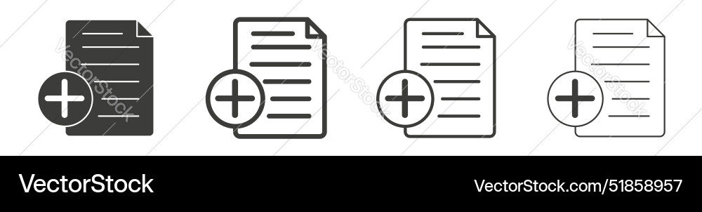 Add document line icon collection new file Add document line icon collection new file vector image