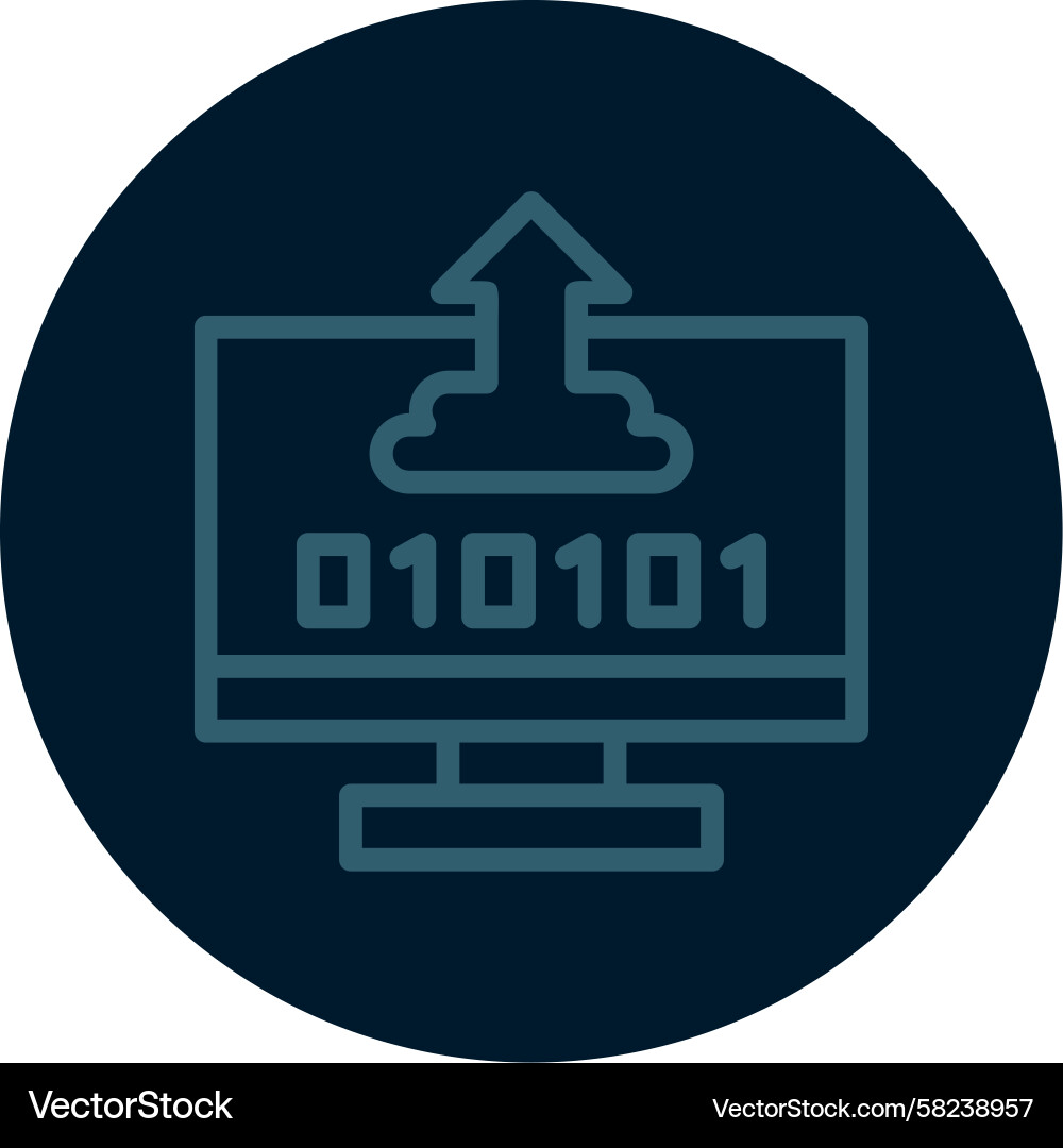 Binary Data Boost Icon Vector Image