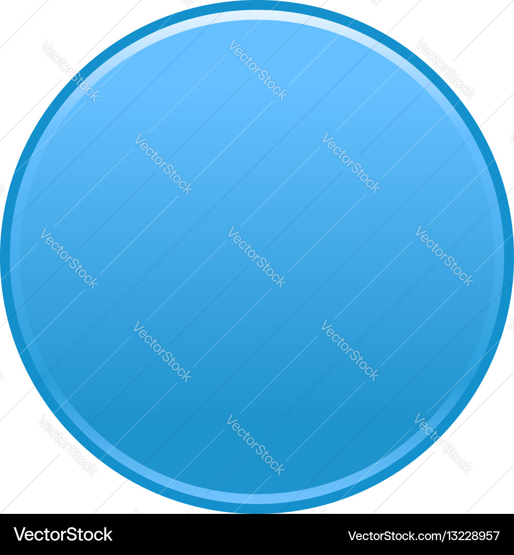 Blue circle button empty web internet icon Vector Image