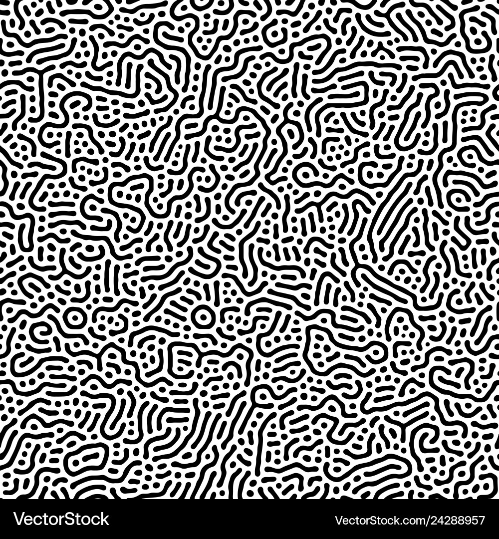Diffusion reaction seamless pattern black Diffusion reaction seamless pattern black vector image