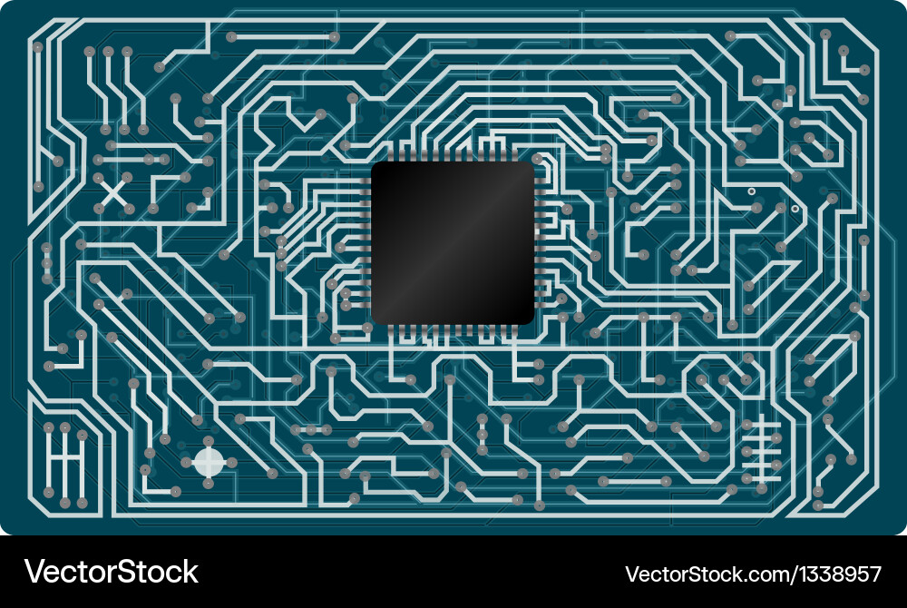 Electronic Circuit Board Pattern vector image