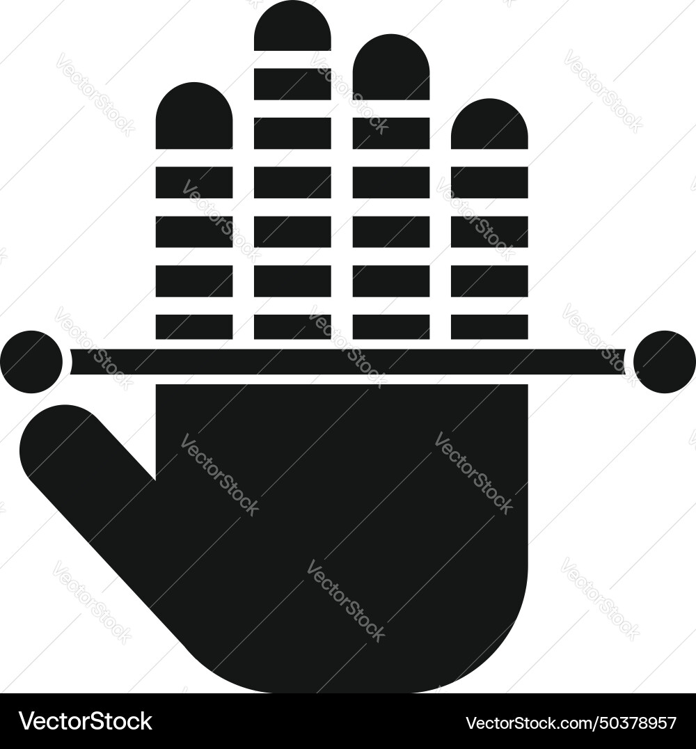 Fast palm scan icon simple board code id Fast palm scan icon simple board code id vector image