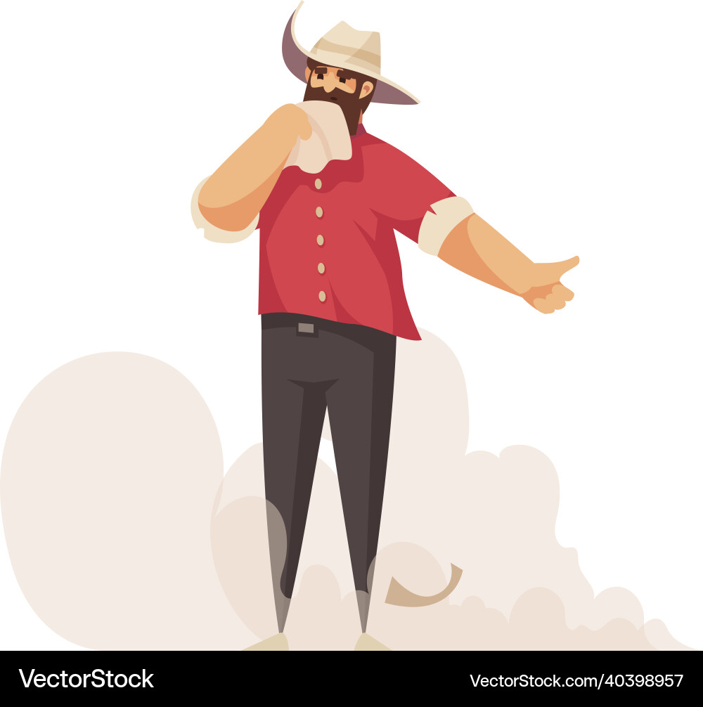 Hitchhiking man autostop composition vector image