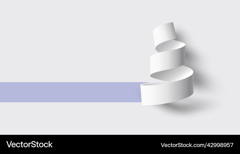 Paper roll ripped with shadows copy space for text vector image