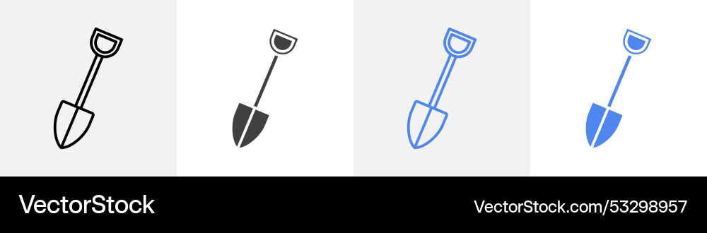 Shovel icon set use for web ui or app Vector Image