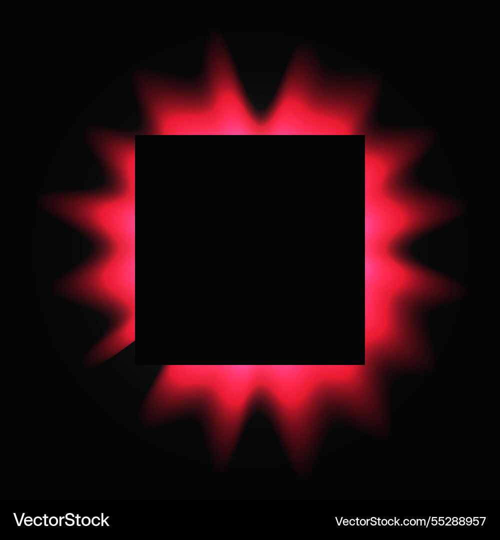 Square illuminate light frame with color gradient Square illuminate light frame with color gradient vector image