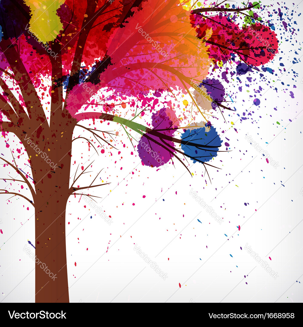 Abstract background tree with branches made Vector Image
