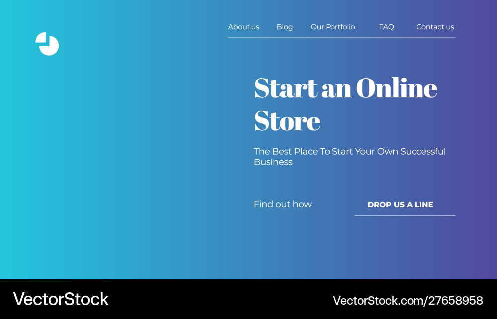Abstract colorful gradient landing page template Abstract colorful gradient landing page template vector image