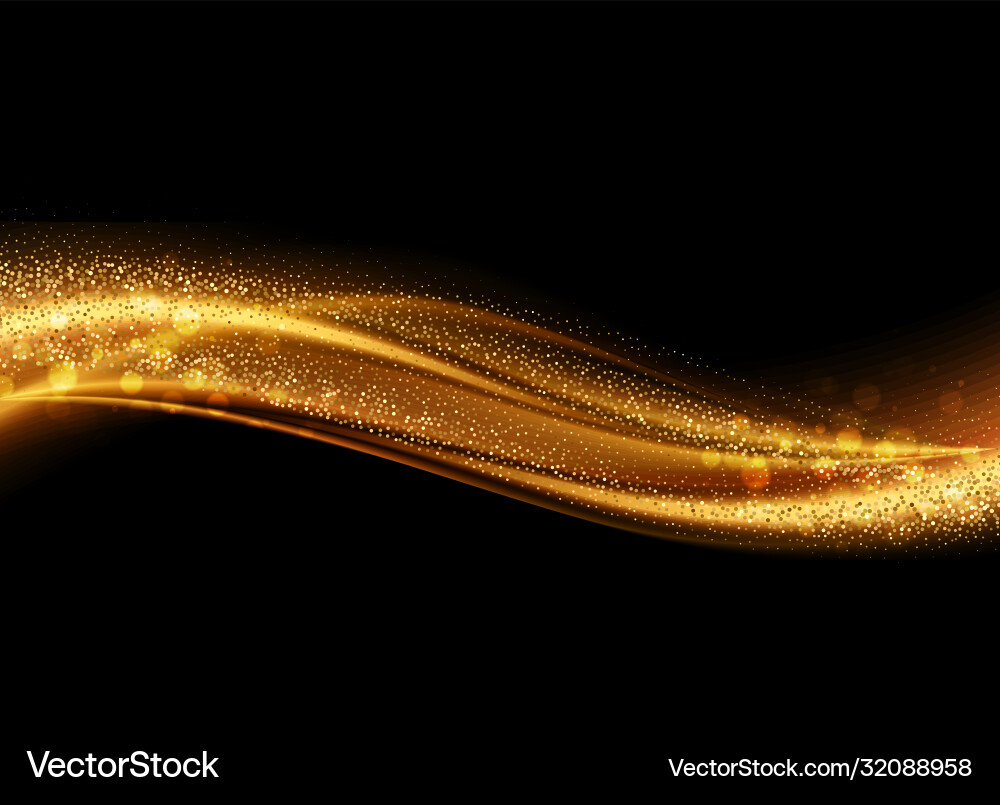 Abstract shiny color gold wave design element Abstract shiny color gold wave design element vector image