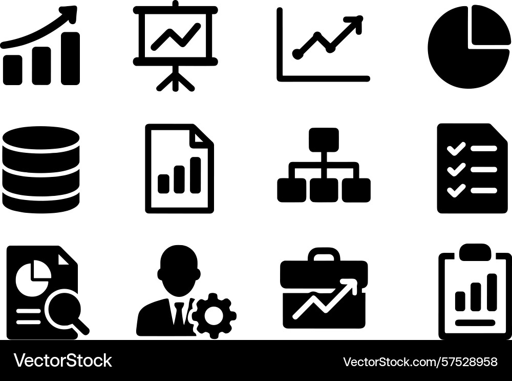 Business analytics and data visualization tools Business analytics and data visualization tools vector image