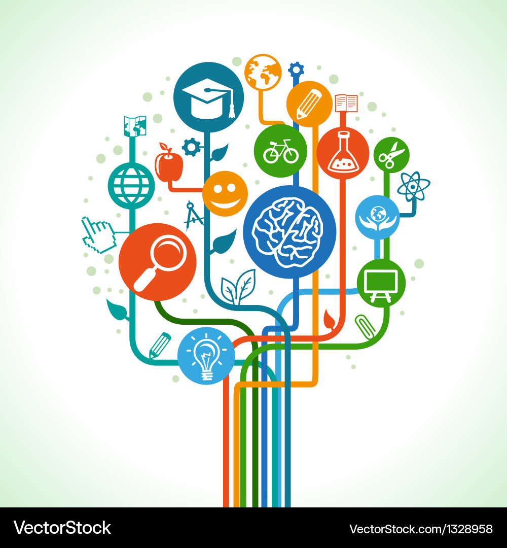 Education and Science Tree vector image