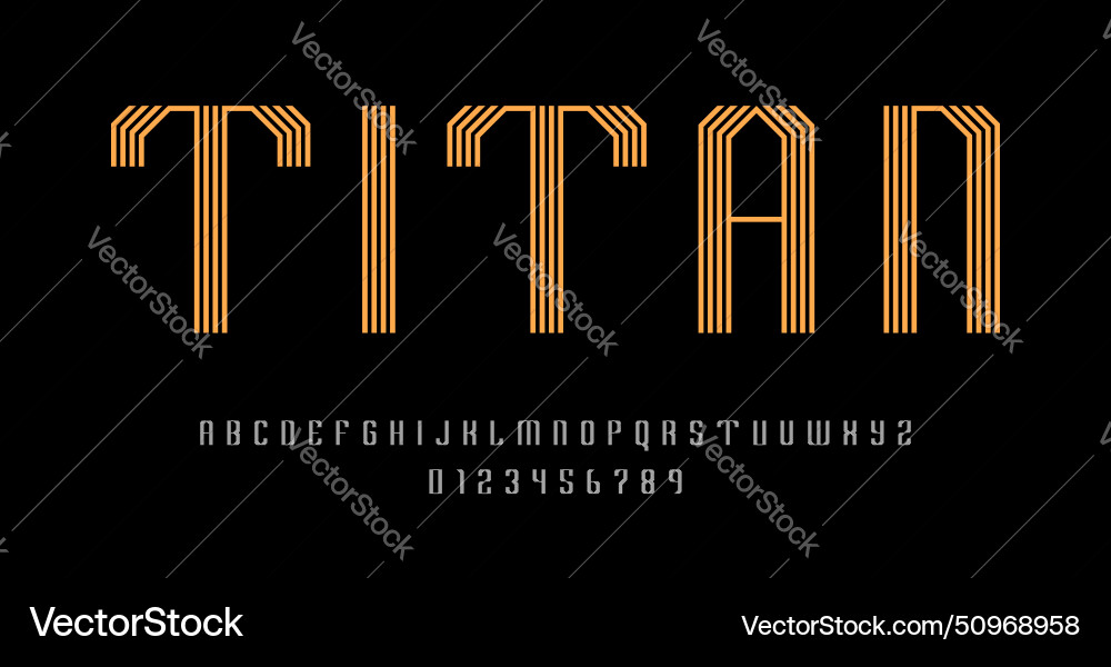 Set of alphabets font letters and numbers Set of alphabets font letters and numbers vector image