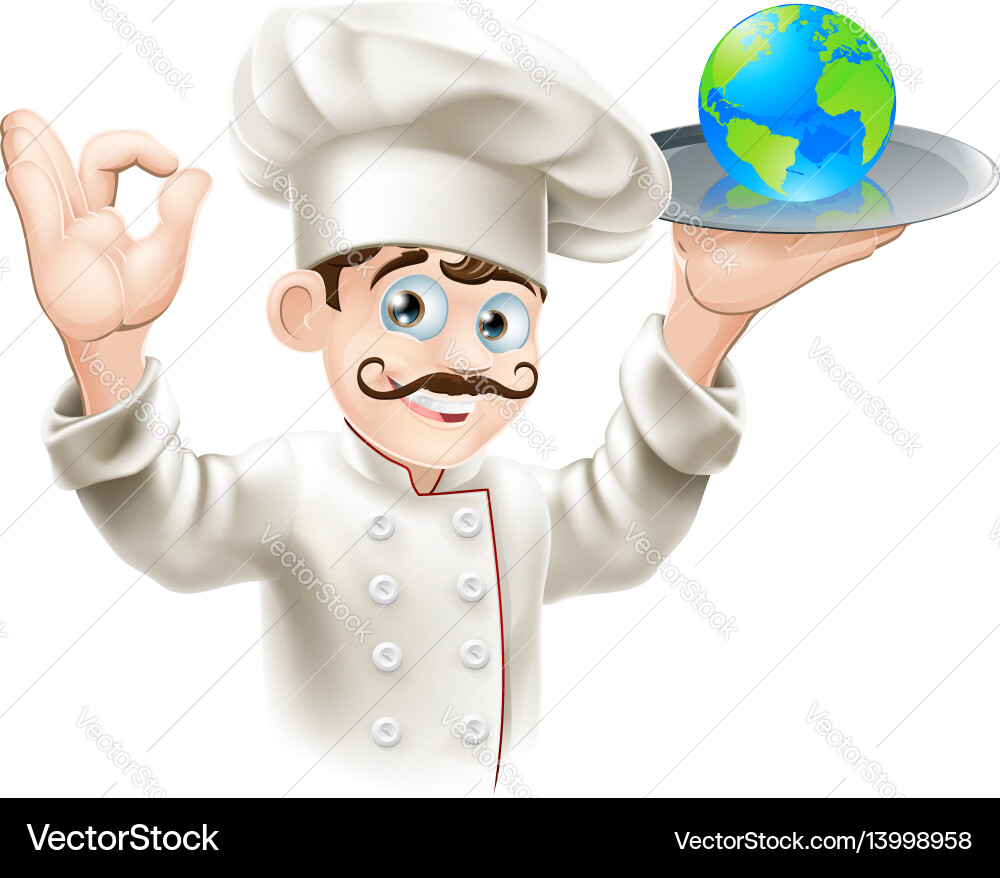 World on a plate World on a plate vector image