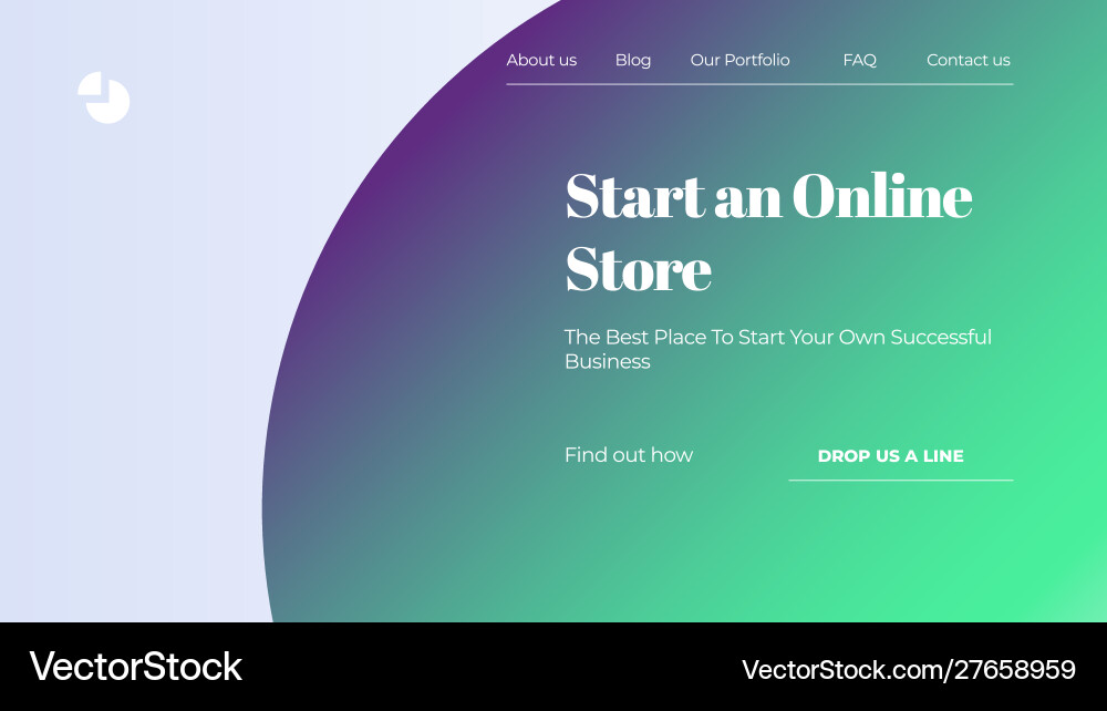 Abstract colorful gradient landing page template Abstract colorful gradient landing page template vector image