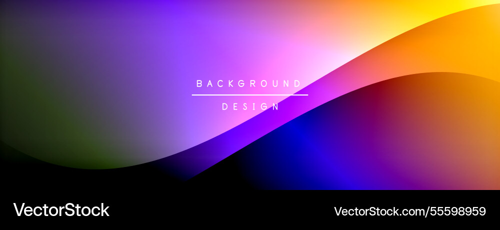 Bright rainbow style color gradient with curve Bright rainbow style color gradient with curve Vector Image