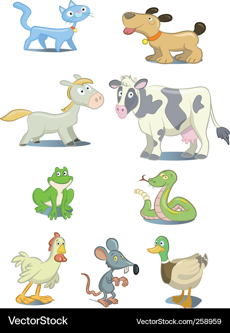 Cartoon Animal Collection vector image