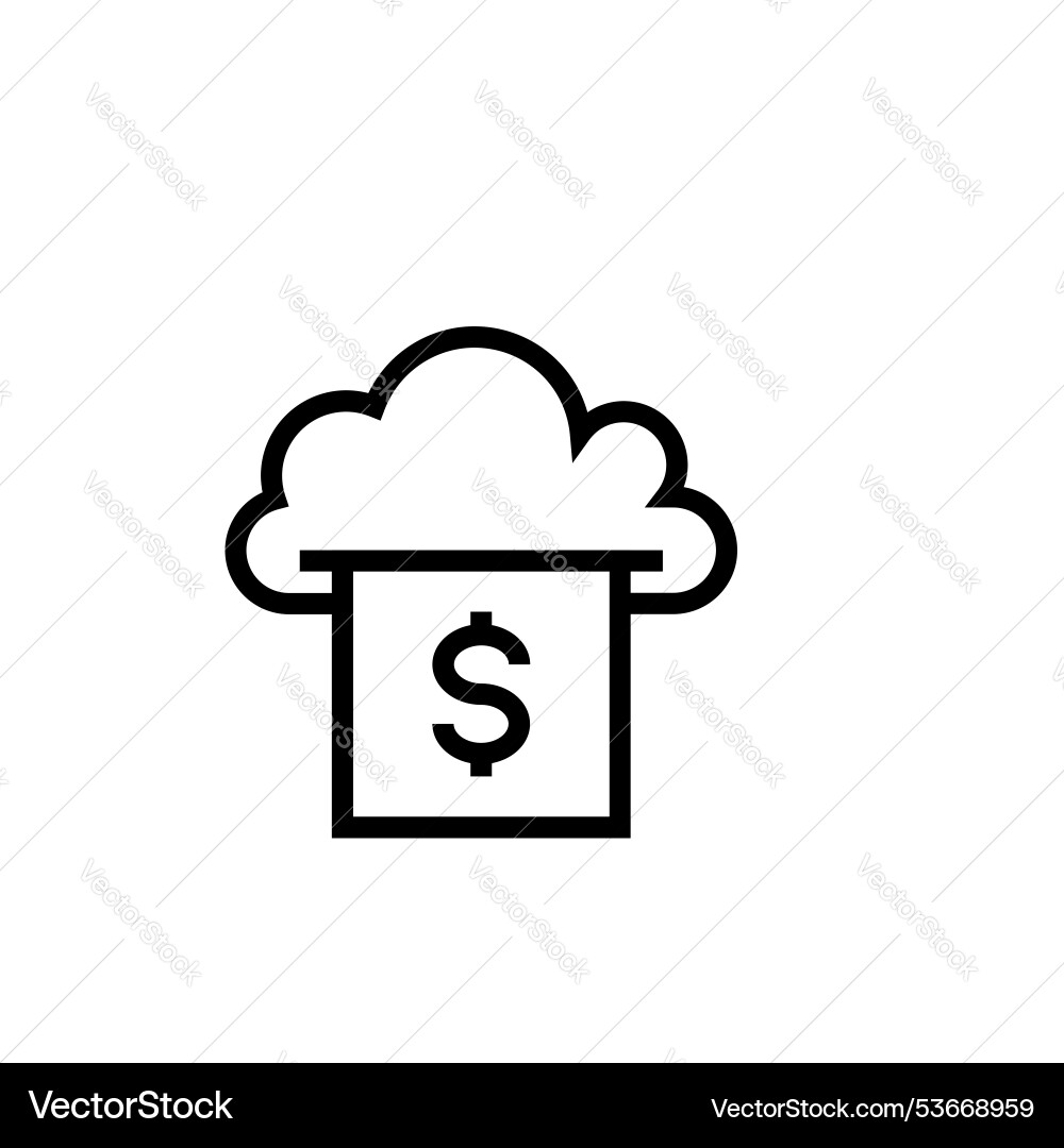 Cloud computing icon outline style design Cloud computing icon outline style design Vector Image