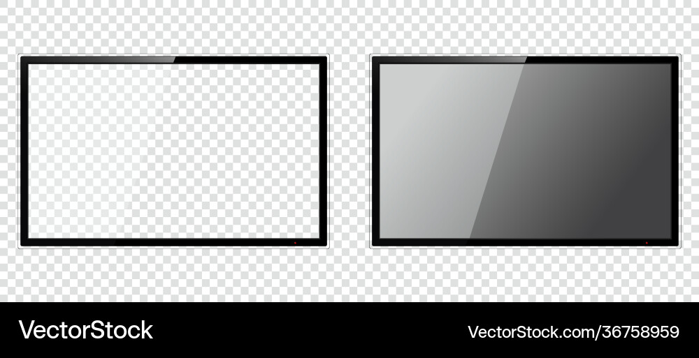 Empty tv frame isolated on transparent background Empty tv frame isolated on transparent background vector image