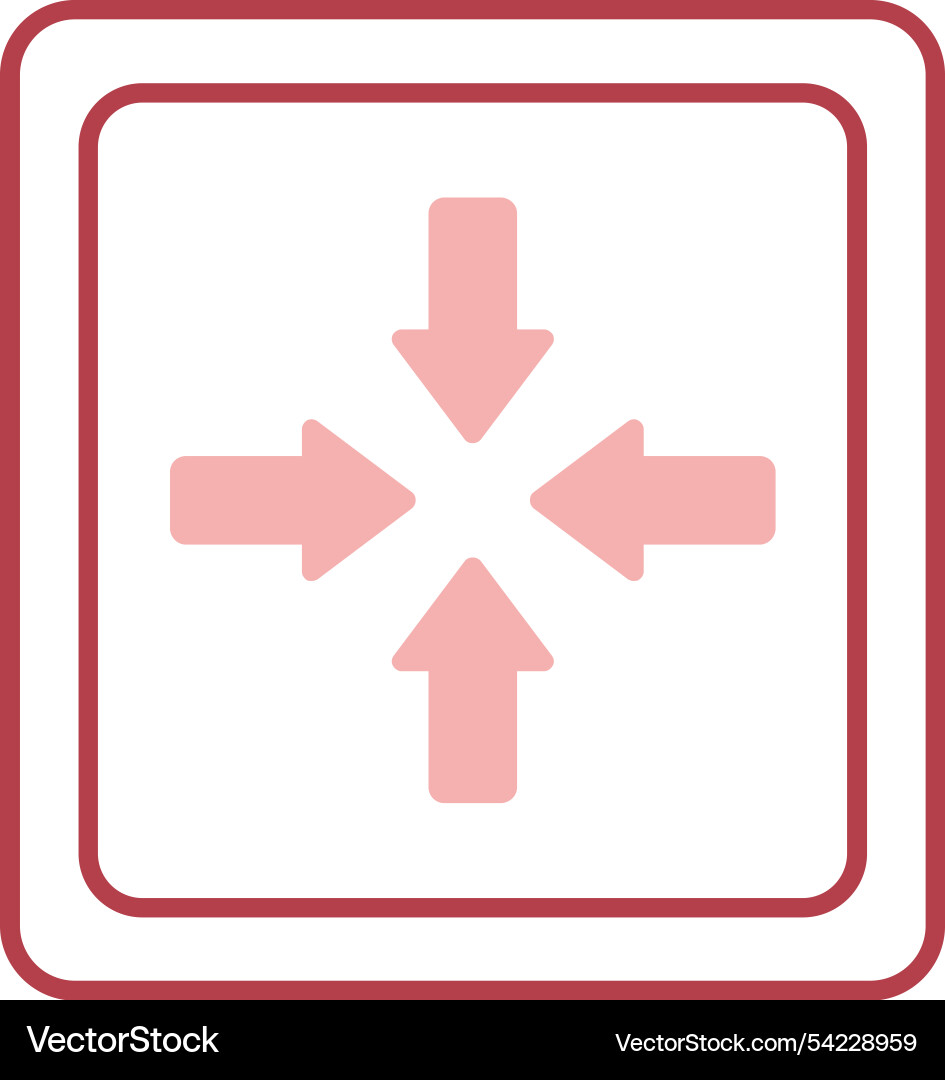 Exit full screen line fill icon Vector Image
